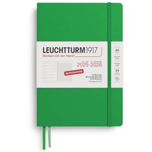 LEUCHTTURM1917 372618 Calendrier hebdomadaire et carnet de notes moyen (A5) 2026, 18 mois 07.2025-12.2026, feuille de plume à couverture rigide, allemand - Publicité LEUCHTTURM1917 372618 Calendrier hebdomadaire et carnet de notes moyen (A5) 2026, 18 mois 07.2025-12.2026, feuille de plume à couverture rigide, allemand - Publicité