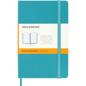 Moleskine Classic Carnet, Carnet à Rayures, Couverture Rigide et Fermeture Élastique, Couleur Bleu Récif, 192 Pages, Format Pocket 9 x 14 cm - Publicité Moleskine Classic Carnet, Carnet à Rayures, Couverture Rigide et Fermeture Élastique, Couleur Bleu Récif, 192 Pages, Format Pocket 9 x 14 cm - Publicité