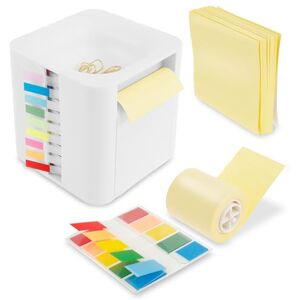 QINGLANG Distributeur de notes pop-up, porte-notes autocollantes avec index autocollants et 1 rouleau de notes autocollantes pour bureau, maison, salle de classe, bureau - Publicité QINGLANG Distributeur de notes pop-up, porte-notes autocollantes avec index autocollants et 1 rouleau de notes autocollantes pour bureau, maison, salle de classe, bureau - Publicité