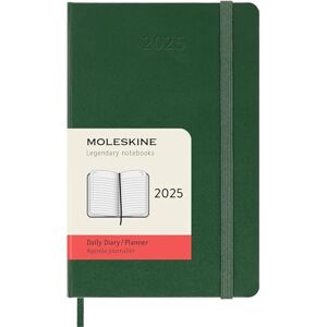 Moleskine Daily Planner, Agenda Journalier 12 Mois 2025, Couverture Rigide et Fermeture Élastique, Couleur Vert Myrte, Format Pocket 9x14 cm - Publicité Moleskine Daily Planner, Agenda Journalier 12 Mois 2025, Couverture Rigide et Fermeture Élastique, Couleur Vert Myrte, Format Pocket 9x14 cm - Publicité