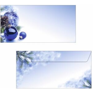 Sigel Du036 Enveloppes Motif Boules de Noël Bleu, Format Dl (11 X 22 cm), 50 Pièces - Publicité Sigel Du036 Enveloppes Motif Boules de Noël Bleu, Format Dl (11 X 22 cm), 50 Pièces - Publicité