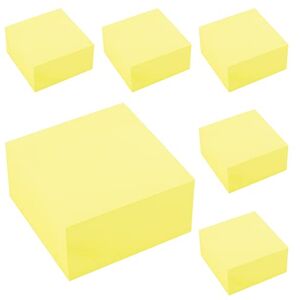 D.RECT Notes Autocollantes Ensemble de 6 Pièces 76x76mm Notes Repositionnables 6x400 un Bloc de Feuilles Fournitures de Bureau Couleur Jaune - Publicité D.RECT Notes Autocollantes Ensemble de 6 Pièces 76x76mm Notes Repositionnables 6x400 un Bloc de Feuilles Fournitures de Bureau Couleur Jaune - Publicité
