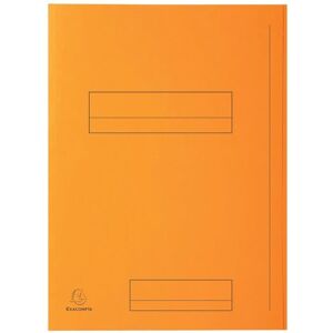 Exacompta Paquet de 50 chemises 2 rabats JURA en carte 240 grammes orange - Publicité Exacompta Paquet de 50 chemises 2 rabats JURA en carte 240 grammes orange - Publicité