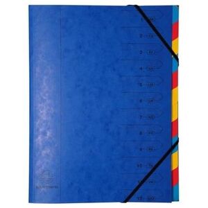 Exacompta Réf. 54120E Carton de 8 trieurs dos agrafé avec élastiques couverture imprimée en carte lustrée et intérieur en carte recyclée 12 compartiments 24,5x32cm pour A4 assorties - Publicité Exacompta Réf. 54120E Carton de 8 trieurs dos agrafé avec élastiques couverture imprimée en carte lustrée et intérieur en carte recyclée 12 compartiments 24,5x32cm pour A4 assorties - Publicité
