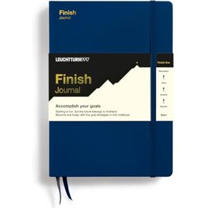 LEUCHTTURM1917 369093 Finish Journal – Cahier de qualité pour la fixation d'objectifs, la réflexion et la motivation Guide pratique pour atteindre vos objectifs, Marine, Anglais - Publicité LEUCHTTURM1917 369093 Finish Journal – Cahier de qualité pour la fixation d'objectifs, la réflexion et la motivation Guide pratique pour atteindre vos objectifs, Marine, Anglais - Publicité