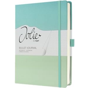 Sigel JB102 Carnet de notes bullet journal, A5+, pointillé, couverture rigide, 200 pages papier 120 g/m² pour hand lettering, organisation & journaling fermeture élastique, turquoise/vert Jolie - Publicité Sigel JB102 Carnet de notes bullet journal, A5+, pointillé, couverture rigide, 200 pages papier 120 g/m² pour hand lettering, organisation & journaling fermeture élastique, turquoise/vert Jolie - Publicité
