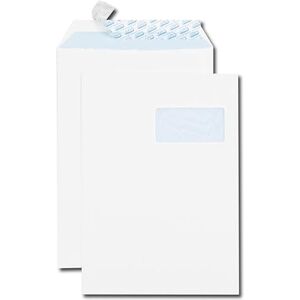 enveloppebulle Lot de 1000 Enveloppes blanches C4 format 22,9x32,4 cm auto-adhésives avec FENÊTRE - Publicité enveloppebulle Lot de 1000 Enveloppes blanches C4 format 22,9x32,4 cm auto-adhésives avec FENÊTRE - Publicité