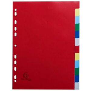 Exacompta Réf. 3012E Carton de 50 Intercalaires en polypropylène souple avec 12 onglets neutres Indéchirables Format à classer A4 Dimensions 22,5 x 29,7 cm Couleurs assorties - Publicité Exacompta Réf. 3012E Carton de 50 Intercalaires en polypropylène souple avec 12 onglets neutres Indéchirables Format à classer A4 Dimensions 22,5 x 29,7 cm Couleurs assorties - Publicité