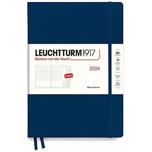 LEUCHTTURM1917 367847 Composition (B5) Agenda semainier 2024, avec carnet supplémentaire pour adresses et anniversaires, bleu marine, allemand, 12 mois - Publicité LEUCHTTURM1917 367847 Composition (B5) Agenda semainier 2024, avec carnet supplémentaire pour adresses et anniversaires, bleu marine, allemand, 12 mois - Publicité