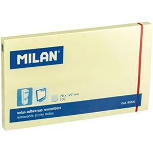 MILAN Bloc 100 notes adhésives 76 x 127 mm - Publicité MILAN Bloc 100 notes adhésives 76 x 127 mm - Publicité