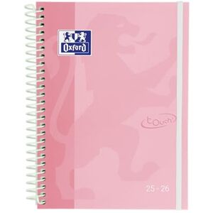 Oxford Touch, Agenda 2025 2026, vue hebdomadaire, couverture extra-dure, A5 (15x21 cm), espagnol, couleur rose pastel - Publicité Oxford Touch, Agenda 2025 2026, vue hebdomadaire, couverture extra-dure, A5 (15x21 cm), espagnol, couleur rose pastel - Publicité