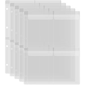 OTCRAFT Lot de 5 pochettes en plastique de format A4, 4 trous étanches en PVC, pour feuilles mobiles, planificateurs, photos, documents, timbres et matrices de découpe (4 compartiments) - Publicité OTCRAFT Lot de 5 pochettes en plastique de format A4, 4 trous étanches en PVC, pour feuilles mobiles, planificateurs, photos, documents, timbres et matrices de découpe (4 compartiments) - Publicité