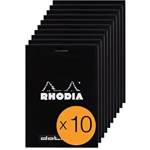 Rhodia 12559Cpack Bloc-Notes Agrafé Dotpad N°12 Black 8,5x12 cm Pointillés Dot 80 Feuilles Détachables Papier Clairefontaine Blanc 80 g/m² Couverture en Carte Enduite Paquet de 10 blocs - Publicité Rhodia 12559Cpack Bloc-Notes Agrafé Dotpad N°12 Black 8,5x12 cm Pointillés Dot 80 Feuilles Détachables Papier Clairefontaine Blanc 80 g/m² Couverture en Carte Enduite Paquet de 10 blocs - Publicité