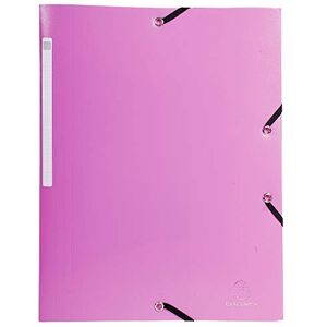 Exacompta Réf. 55820E 1 chemise à élastiques Opak pochette 3 rabats en polypropylène opaque dimensions 24 x 32 cm pour documents au format A4 couleur rose - Publicité Exacompta Réf. 55820E 1 chemise à élastiques Opak pochette 3 rabats en polypropylène opaque dimensions 24 x 32 cm pour documents au format A4 couleur rose - Publicité