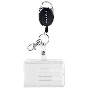 webbomb ® Porte-badge avec porte-badge extensible pour 1 à 2 cartes, porte-cartes horizontal, porte-passeport transparent, résistant à la déchirure 70 cm, cordon Jojo avec clip et mousqueton (noir) - Publicité webbomb ® Porte-badge avec porte-badge extensible pour 1 à 2 cartes, porte-cartes horizontal, porte-passeport transparent, résistant à la déchirure 70 cm, cordon Jojo avec clip et mousqueton (noir) - Publicité