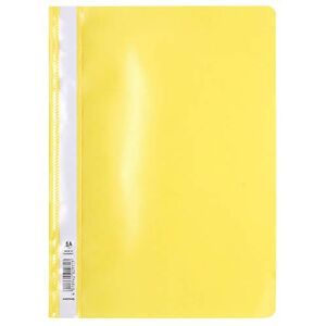 Exacompta Réf. 449204B 1 chemise de présentation à lamelles couverture en PP qualité standard étiquette sur toute la hauteur de la chemise lamelles en métal couleur jaune - Publicité Exacompta Réf. 449204B 1 chemise de présentation à lamelles couverture en PP qualité standard étiquette sur toute la hauteur de la chemise lamelles en métal couleur jaune - Publicité