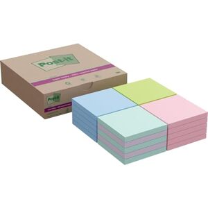 Post-It Notes Autocollantes Super Sticky, Recyclés, Pack de 20 Blocs, 70 Feuilles par Bloc, 76 mm x 76 mm, Rose, Vert, Bleu Notes Autocollantes Fabriquées à partir de Papier 100% Recyclé - Publicité Post-It Notes Autocollantes Super Sticky, Recyclés, Pack de 20 Blocs, 70 Feuilles par Bloc, 76 mm x 76 mm, Rose, Vert, Bleu Notes Autocollantes Fabriquées à partir de Papier 100% Recyclé - Publicité