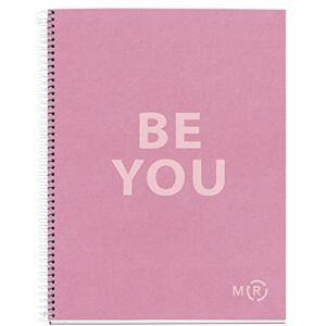 Miquelrius Carnet A4 Be Eco, 80 Feuilles 90 g/m², Pois, Rayure 1 Couleur, 4 Trous, Couverture Recyclée, Rose - Publicité Miquelrius Carnet A4 Be Eco, 80 Feuilles 90 g/m², Pois, Rayure 1 Couleur, 4 Trous, Couverture Recyclée, Rose - Publicité