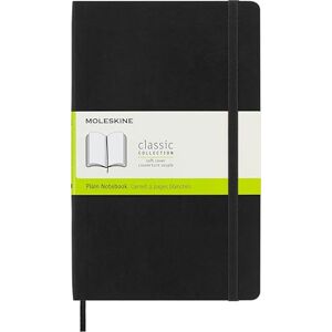 Moleskine Carnet de Notes Classique Papier Blanche Journal Couverture Souple et Fermeture par Elastique Couleur Noire Taille Grand Format 13 x 21 cm 240 Pages - Publicité Moleskine Carnet de Notes Classique Papier Blanche Journal Couverture Souple et Fermeture par Elastique Couleur Noire Taille Grand Format 13 x 21 cm 240 Pages - Publicité