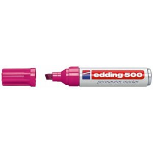 Edding 500 Marqueur permanent rose 1 stylo pointe biseautée 2-7 mm sèche vite, résiste à l'eau et aux frottements pour carton, plastique, bois, métal, verre - Publicité Edding 500 Marqueur permanent rose 1 stylo pointe biseautée 2-7 mm sèche vite, résiste à l'eau et aux frottements pour carton, plastique, bois, métal, verre - Publicité