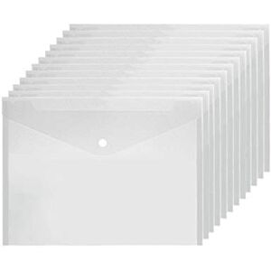 FISHSHOP Pochettes dossier en plastique transparent A4 avec bouton à pression pour fermeture Fournitures pour bureau, école, maison (lot de 20) - Publicité FISHSHOP Pochettes dossier en plastique transparent A4 avec bouton à pression pour fermeture Fournitures pour bureau, école, maison (lot de 20) - Publicité
