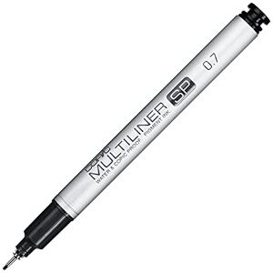 COPIC Multiliner SP 0,7 mm, Black, Feutre fin en aluminium avec pointe fine et encre à pigments résistante à l'eau - Publicité COPIC Multiliner SP 0,7 mm, Black, Feutre fin en aluminium avec pointe fine et encre à pigments résistante à l'eau - Publicité