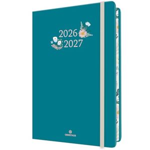 Oberthur 1 Agenda à Elastique Semainier 25 Couverture TIVOLI Bleu Canard Septembre 2026 à Septembre 2027 Dimension 17 x 24,5 cm Bilingue - Publicité Oberthur 1 Agenda à Elastique Semainier 25 Couverture TIVOLI Bleu Canard Septembre 2026 à Septembre 2027 Dimension 17 x 24,5 cm Bilingue - Publicité