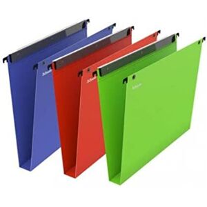 Leitz Esselte VGM VisioPlus PP Dossiers Suspendus A4 Verticaux, Capacité 350 Feuilles, Fond 30 mm, Entraxe 330 mm, Porte-Étiquette XL Intégré, Lot de 10, Coloris Assortis, 58158 - Publicité Leitz Esselte VGM VisioPlus PP Dossiers Suspendus A4 Verticaux, Capacité 350 Feuilles, Fond 30 mm, Entraxe 330 mm, Porte-Étiquette XL Intégré, Lot de 10, Coloris Assortis, 58158 - Publicité