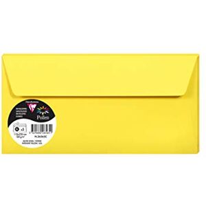Clairefontaine 26565C Sachet de 5 Enveloppes Auto-Adhésives Format DL (11x22cm) 120g/m² Coloris Jaune Soleil Invitation Evènements et Correspondance Gamme Pollen Papier Premium Lisse - Publicité Clairefontaine 26565C Sachet de 5 Enveloppes Auto-Adhésives Format DL (11x22cm) 120g/m² Coloris Jaune Soleil Invitation Evènements et Correspondance Gamme Pollen Papier Premium Lisse - Publicité
