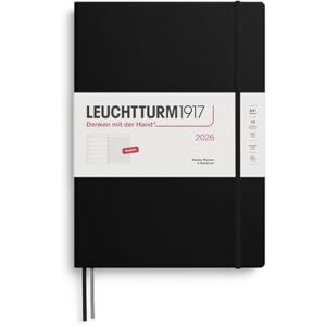 LEUCHTTURM1917 372640 Agenda hebdomadaire & carnet Master (A4+) 2026, Noir, Anglais - Publicité LEUCHTTURM1917 372640 Agenda hebdomadaire & carnet Master (A4+) 2026, Noir, Anglais - Publicité