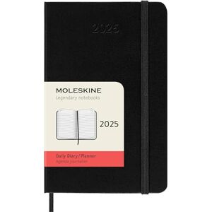 Moleskine Daily Planner, Agenda Journalier 12 Mois 2025, Couverture Rigide et Fermeture Élastique, Couleur Noir, Format Pocket 9x14 cm - Publicité Moleskine Daily Planner, Agenda Journalier 12 Mois 2025, Couverture Rigide et Fermeture Élastique, Couleur Noir, Format Pocket 9x14 cm - Publicité