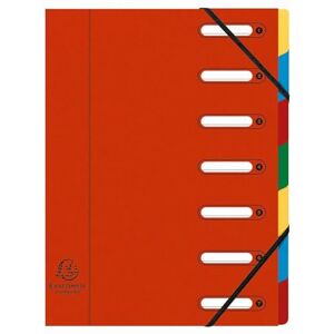 Exacompta Réf. 55075E Carton de 8 trieurs HARMONIKA avec élastiques et fenêtres découpées- couverture en carte lustrée dos extensible 7 compartiments pour A4 dim 24,5 x 32 cm rouge - Publicité Exacompta Réf. 55075E Carton de 8 trieurs HARMONIKA avec élastiques et fenêtres découpées- couverture en carte lustrée dos extensible 7 compartiments pour A4 dim 24,5 x 32 cm rouge - Publicité