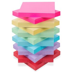 Agoer Set de 12 Sticky Notes, 76 x 76 mm Notes Autocollantes de 6 Couleurs, 100 Feuilles/Pad Notes Adhésives Colorées, Blocs Notes Sticky Memo Pads Fournitures de Bureau, 1200 Feuilles/Paquet - Publicité Agoer Set de 12 Sticky Notes, 76 x 76 mm Notes Autocollantes de 6 Couleurs, 100 Feuilles/Pad Notes Adhésives Colorées, Blocs Notes Sticky Memo Pads Fournitures de Bureau, 1200 Feuilles/Paquet - Publicité