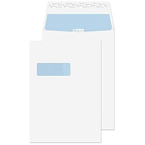 Blake Office enveloppes à soufflet C4 (32.4 x 22.9 x 2.5cm) avec fenêtre lot de 100 unités 140 GSM enveloppes blanches à bande protectrice certifié FSC envelopes écologiques recyclables - Publicité Blake Office enveloppes à soufflet C4 (32.4 x 22.9 x 2.5cm) avec fenêtre lot de 100 unités 140 GSM enveloppes blanches à bande protectrice certifié FSC envelopes écologiques recyclables - Publicité