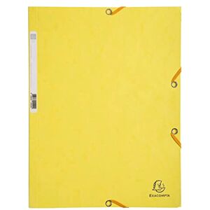 Exacompta Réf. 55529E 1 chemise à élastiques pochette 3 rabats en carte lustrée 400 g/m2 dimensions 24 x 32 cm pour documents au format A4 couleur jaune citron - Publicité Exacompta Réf. 55529E 1 chemise à élastiques pochette 3 rabats en carte lustrée 400 g/m2 dimensions 24 x 32 cm pour documents au format A4 couleur jaune citron - Publicité