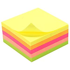 Waytex Bloc note repositionnable 5 couleurs néon 250 feuilles 50x50mm - Publicité Waytex Bloc note repositionnable 5 couleurs néon 250 feuilles 50x50mm - Publicité