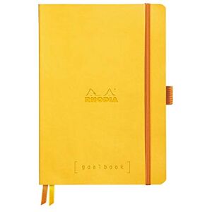 Rhodia 117776C Carnet Souple Goalbook Jonquille A5 14,8 x 21 cm Petits Carreaux 240 p Papier Clairefontaine Ivoire 90 g/m² 2 Rubans, Fermeture Élastique Simili Cuir - Publicité Rhodia 117776C Carnet Souple Goalbook Jonquille A5 14,8 x 21 cm Petits Carreaux 240 p Papier Clairefontaine Ivoire 90 g/m² 2 Rubans, Fermeture Élastique Simili Cuir - Publicité