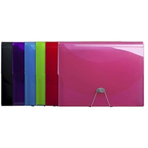 Exacompta Réf. 58770E Carton de 6 trieurs valisette Iderama PP en polypropylène fermeture par élastique et bouton 13 compartiments dim 33x25cm pour dossiers 24x32 cm assorties - Publicité Exacompta Réf. 58770E Carton de 6 trieurs valisette Iderama PP en polypropylène fermeture par élastique et bouton 13 compartiments dim 33x25cm pour dossiers 24x32 cm assorties - Publicité