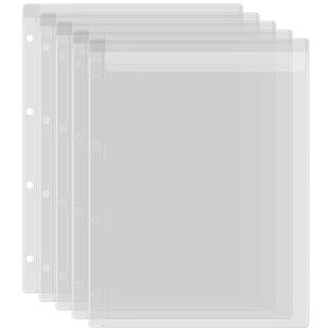 OTCRAFT Lot de 5 pochettes en plastique de format A4, 4 trous étanches en PVC, pochettes pour feuilles mobiles, planificateurs, photos, documents, timbres et matrices de découpe (2 compartiments) - Publicité OTCRAFT Lot de 5 pochettes en plastique de format A4, 4 trous étanches en PVC, pochettes pour feuilles mobiles, planificateurs, photos, documents, timbres et matrices de découpe (2 compartiments) - Publicité