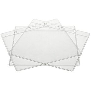 CKB LTD Lot De 100 claire horizontal porte badge transparent en plastique porte-cartes etanche pour d'identité étiquette pour nom, Carte École D'étudiant, Carte de Visite 118 x 110mm Holds 115 x 95mm - Publicité CKB LTD Lot De 100 claire horizontal porte badge transparent en plastique porte-cartes etanche pour d'identité étiquette pour nom, Carte École D'étudiant, Carte de Visite 118 x 110mm Holds 115 x 95mm - Publicité