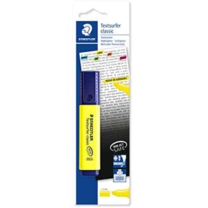 Staedtler Textsurfer Classic 364 Blister 1 Surligneur Pointe Biseau 1 À 5 Mm Jaune - Publicité Staedtler Textsurfer Classic 364 Blister 1 Surligneur Pointe Biseau 1 À 5 Mm Jaune - Publicité