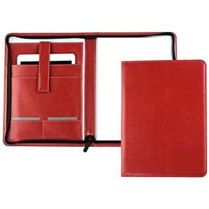 DELMON VARONE Portedocuments avec fermeture éclair avec blocnotes DIN A4 en cuir synthétique végétalien Eco Rouge Organisateur de conférence avec portestylo et poche de rangement Classeur - Publicité DELMON VARONE Portedocuments avec fermeture éclair avec blocnotes DIN A4 en cuir synthétique végétalien Eco Rouge Organisateur de conférence avec portestylo et poche de rangement Classeur - Publicité