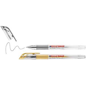 Edding 2185 Roller à encre gel or, argent (métallisé) 2 stylos -,7 mm stylo gel pour écrire, dessiner, pour mandalas, bullet journals roller gel, stylo roller - Publicité Edding 2185 Roller à encre gel or, argent (métallisé) 2 stylos -,7 mm stylo gel pour écrire, dessiner, pour mandalas, bullet journals roller gel, stylo roller - Publicité