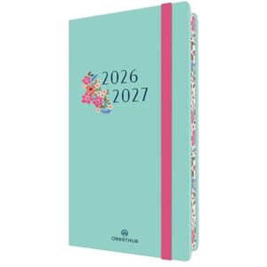 Oberthur 1 Agenda de Poche à Elastique Semainier 16 Couverture TIVOLI Vert Pastel Septembre 2026 à Septembre 2027 Dimension 9 x 16,50 cm Bilingue - Publicité Oberthur 1 Agenda de Poche à Elastique Semainier 16 Couverture TIVOLI Vert Pastel Septembre 2026 à Septembre 2027 Dimension 9 x 16,50 cm Bilingue - Publicité