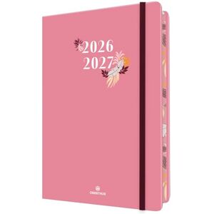 Oberthur 1 Agenda à Elastique Semainier 25 Couverture TIVOLI Rose Pastel Septembre 2026 à Septembre 2027 Dimension 17 x 24,5 cm Bilingue - Publicité Oberthur 1 Agenda à Elastique Semainier 25 Couverture TIVOLI Rose Pastel Septembre 2026 à Septembre 2027 Dimension 17 x 24,5 cm Bilingue - Publicité