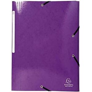 Exacompta Réf. 55826E 1 chemise à élastiques Iderama pochette 3 rabats Maxi Capacity en carte lustrée pelliculée 425 g/m2 dim 24 x 32 cm pour format A4 couleur violet - Publicité Exacompta Réf. 55826E 1 chemise à élastiques Iderama pochette 3 rabats Maxi Capacity en carte lustrée pelliculée 425 g/m2 dim 24 x 32 cm pour format A4 couleur violet - Publicité