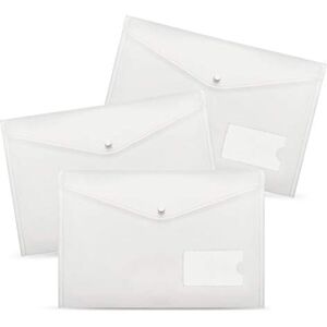Agoer Lot de 20 Pochette Plastique A4 Transparentes Pochette A4 Épaissie avec Bouton Pression et Rabat Pochettes pour Organisation de Documents avec Porte-Cartes - Publicité Agoer Lot de 20 Pochette Plastique A4 Transparentes Pochette A4 Épaissie avec Bouton Pression et Rabat Pochettes pour Organisation de Documents avec Porte-Cartes - Publicité