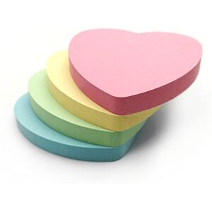 EVG Evergreen Goods Lot de 4 notes adhésives pastel et lumineuses en forme de cœur pour la prise de notes, les listes de choses à faire et les rappels avec 100 feuilles en 4 couleurs - Publicité EVG Evergreen Goods Lot de 4 notes adhésives pastel et lumineuses en forme de cœur pour la prise de notes, les listes de choses à faire et les rappels avec 100 feuilles en 4 couleurs - Publicité
