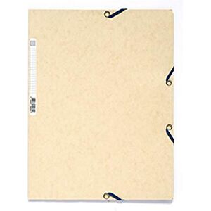 Exacompta Réf. 55532E Carton de 25 chemises à élastiques pochettes 3 rabats en carte lustrée 400 g/m2 dimensions 24 x 32 cm pour documents au format A4 couleur ivoire - Publicité Exacompta Réf. 55532E Carton de 25 chemises à élastiques pochettes 3 rabats en carte lustrée 400 g/m2 dimensions 24 x 32 cm pour documents au format A4 couleur ivoire - Publicité