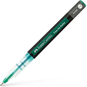 Faber-Castell 348363 Stylo à bille roulante Free Ink vert, bille roulante 0,8 mm, stylo à encre indélébile - Publicité Faber-Castell 348363 Stylo à bille roulante Free Ink vert, bille roulante 0,8 mm, stylo à encre indélébile - Publicité